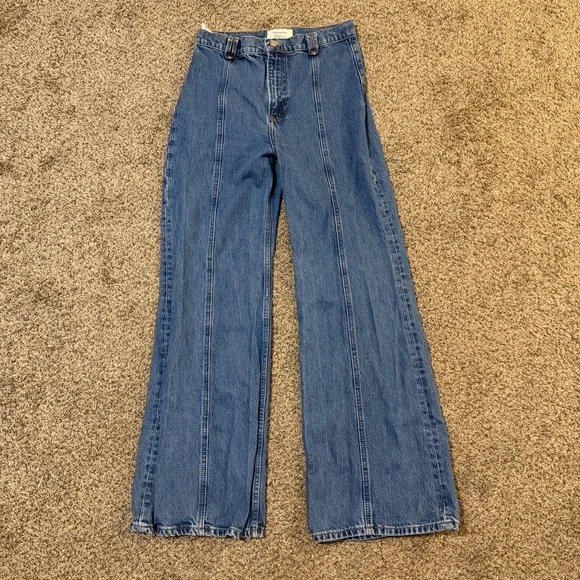 Reformation Leah Seamed High Rise Wide Leg Jeans - Picture 2 of 5